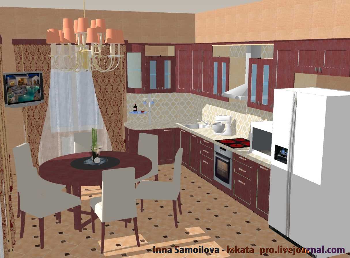 Классическая кухня в большом доме