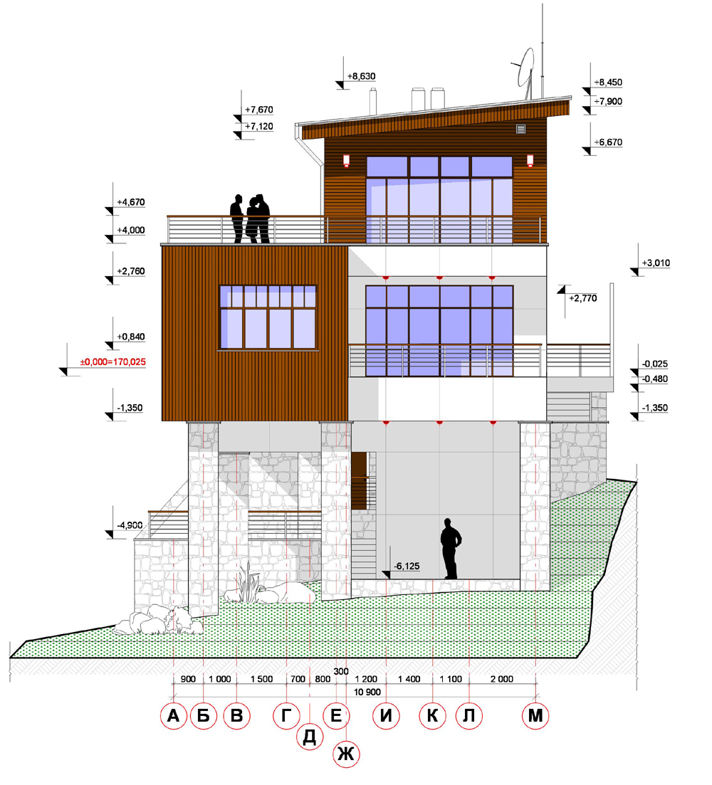 частный жилой дом "дом на столбах"