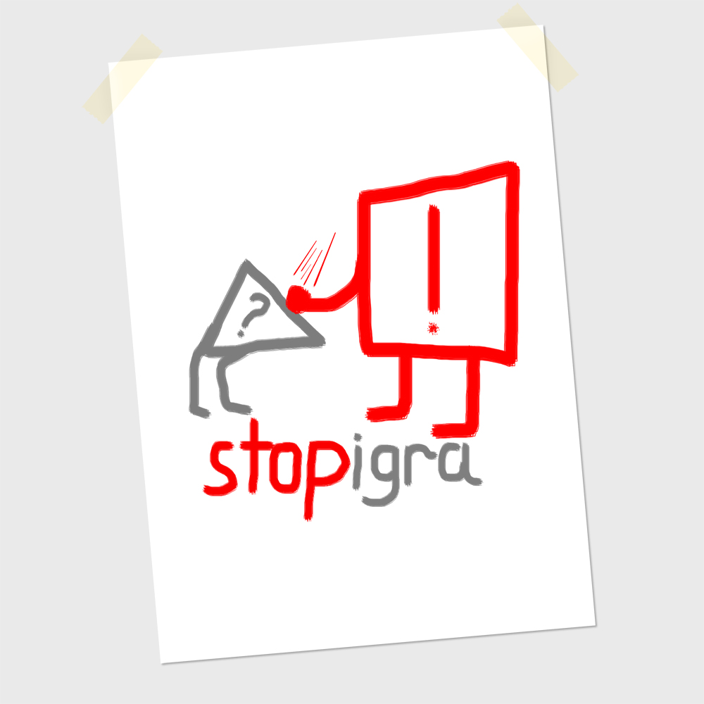 Логотип StopIgra. Вариант №18