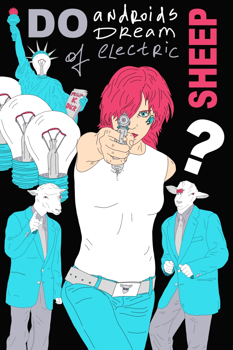 Обложка для романа Филипа Дика "Мечтают ли андроиды об электроовц