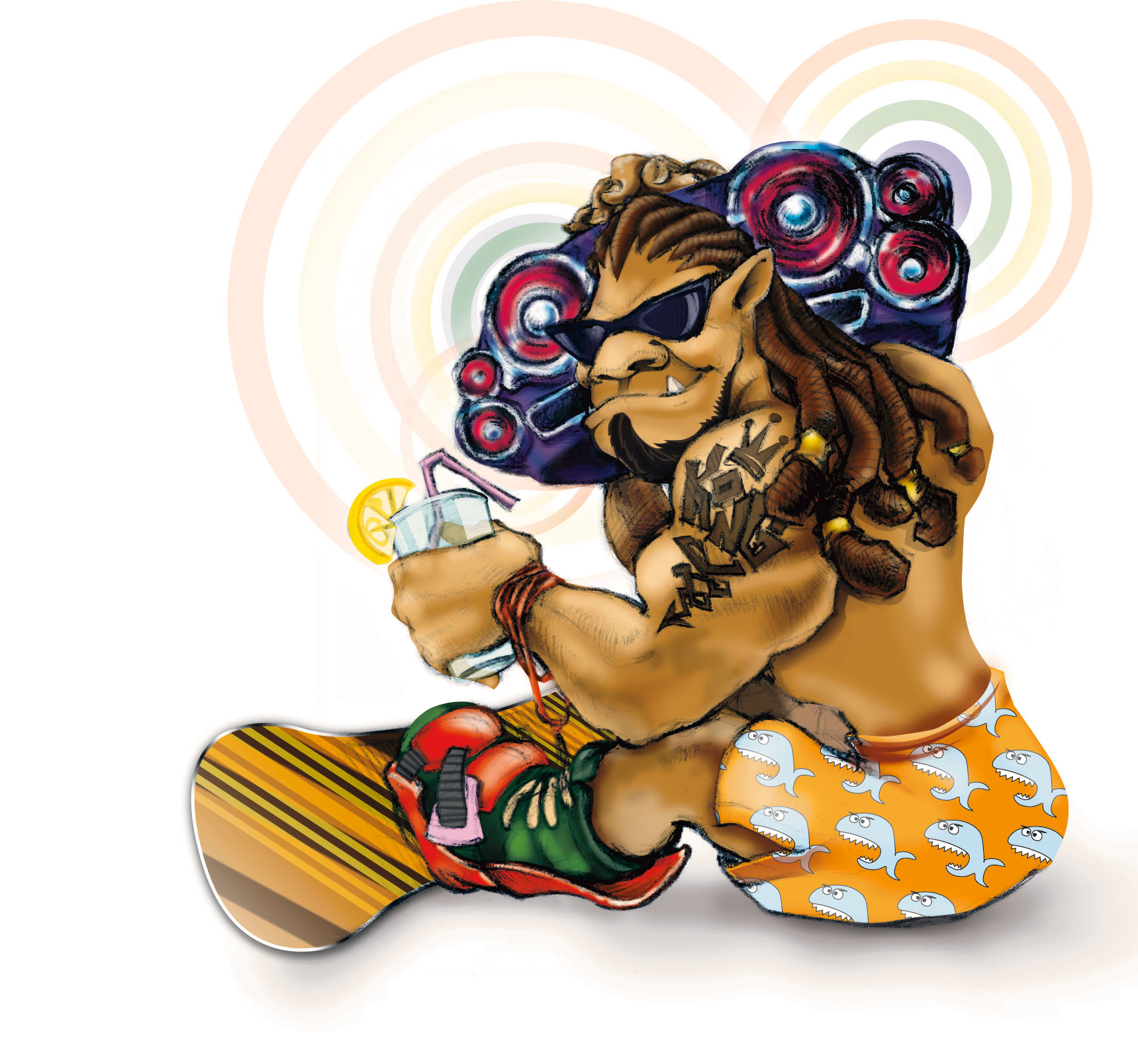 персонаж1 лдя "Снегомибилизация" - ямайская зима"