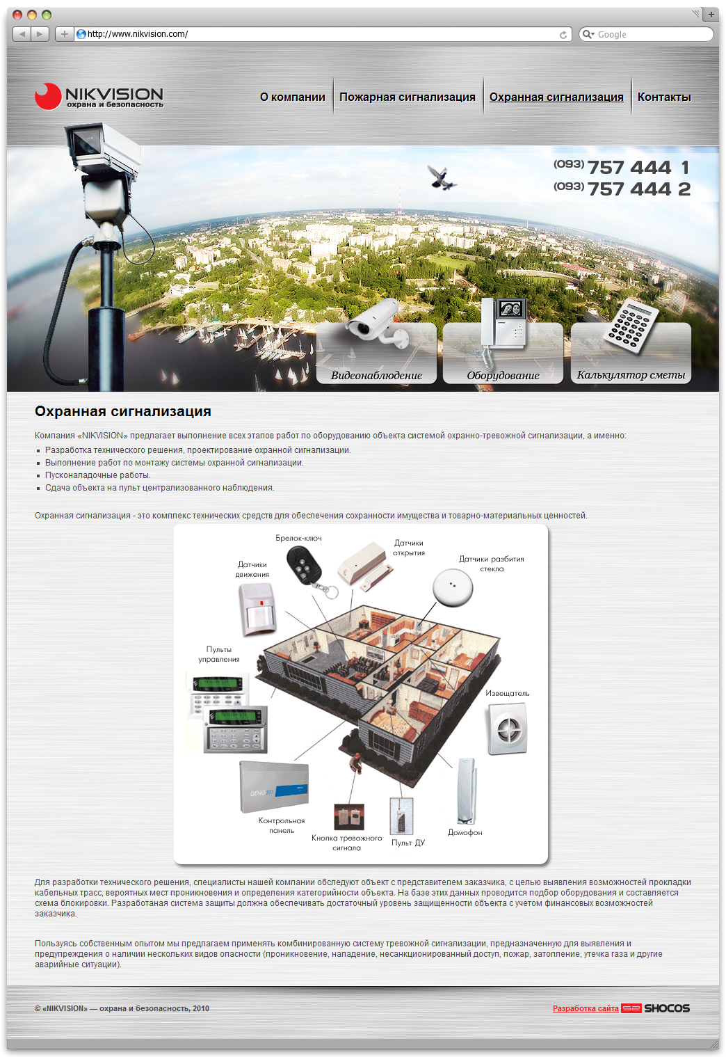 Разработка сайта для NIKVISION