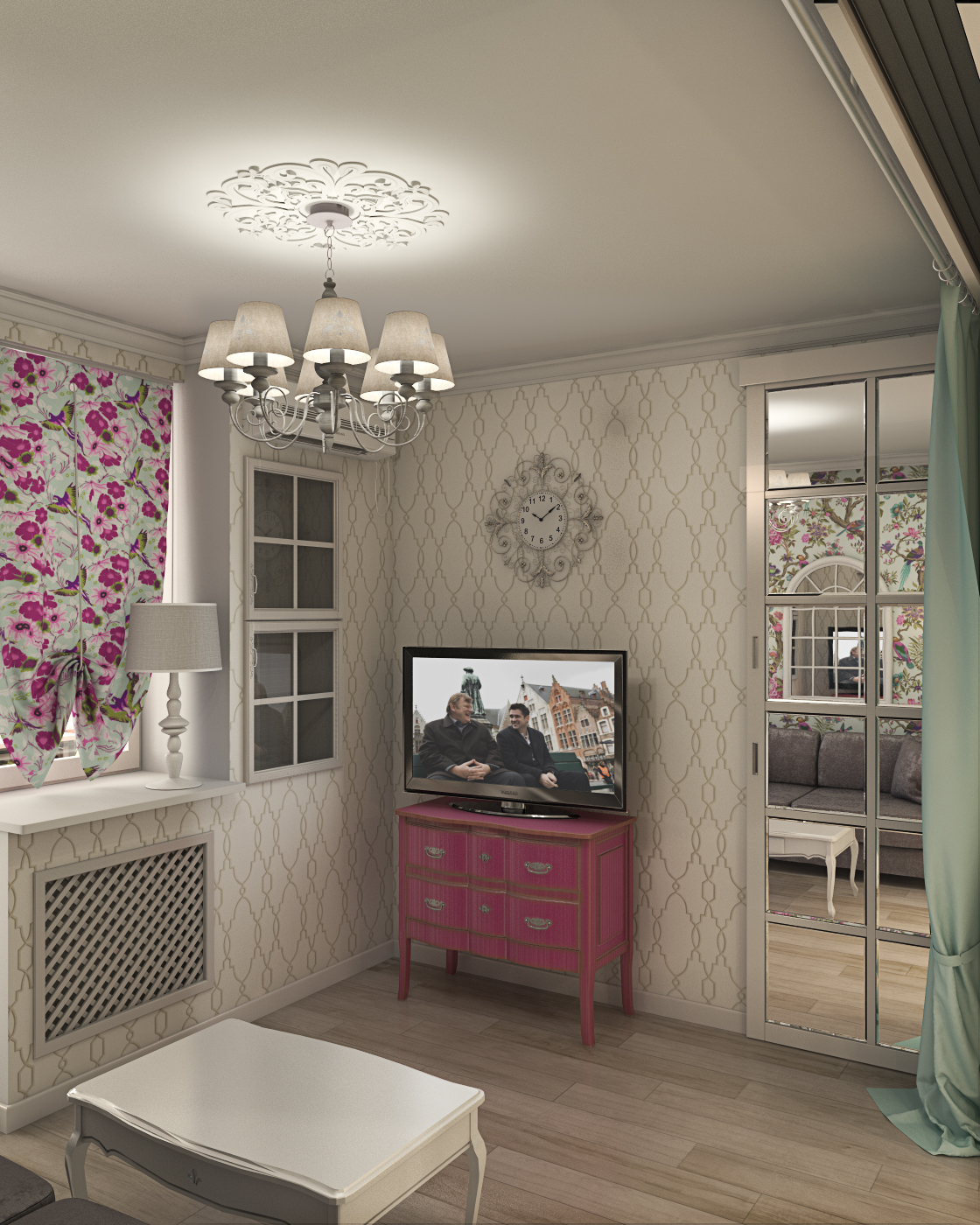 Квартира в стиле "Французская классика". Кухня-гостиная