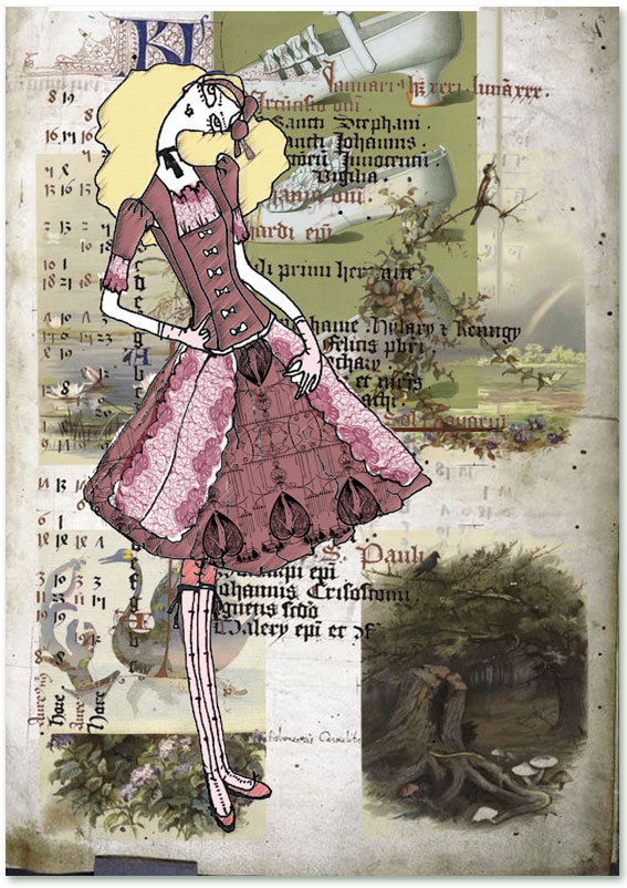 Эскиз к коллекции "Кукла для Бердслея"