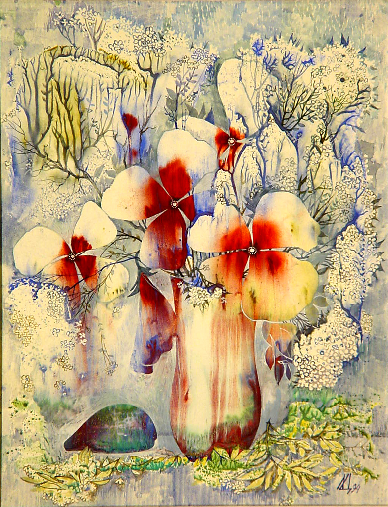 Апрель. монотипия.