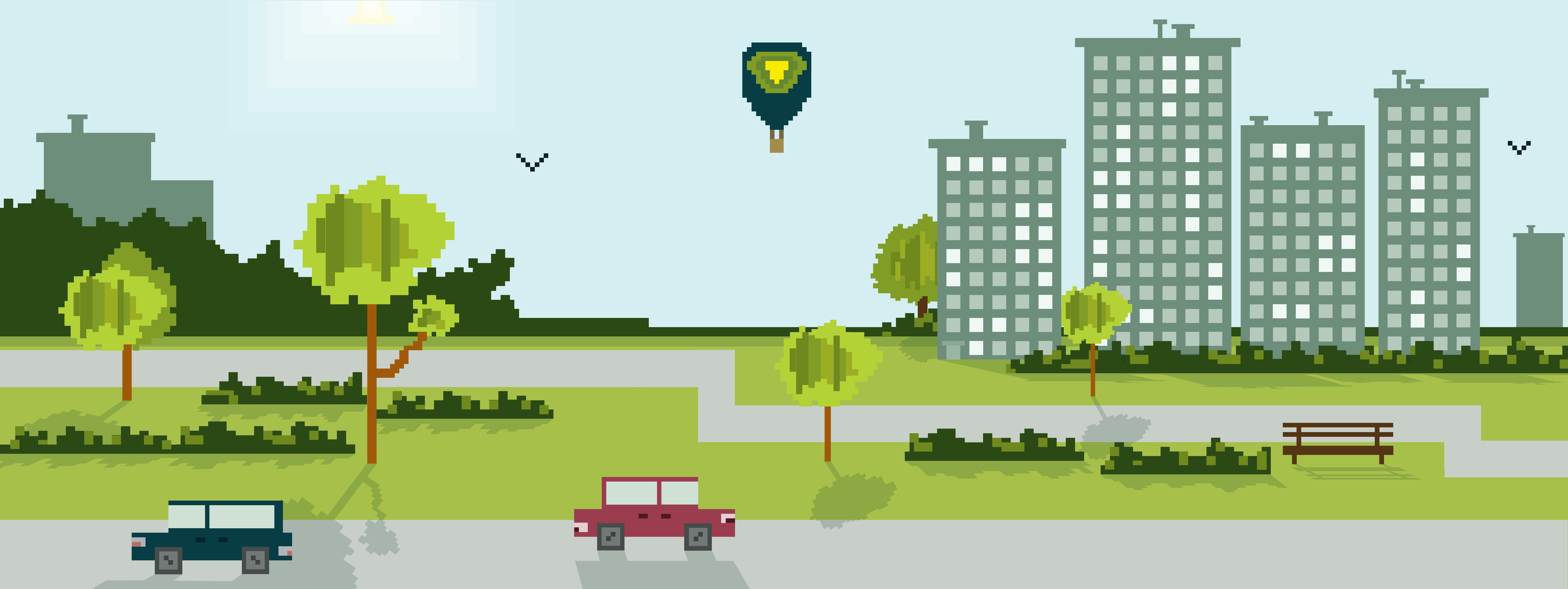 иллюстрация для шапки сайта студии дизайна и печати "GreenPixel&q