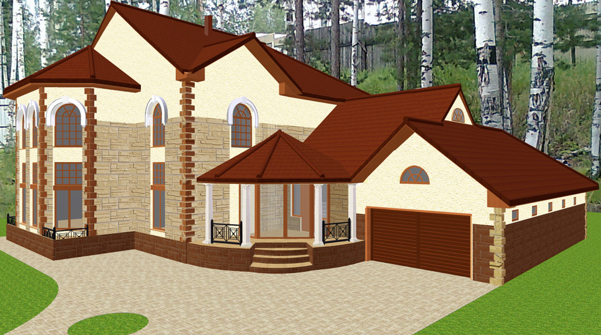 Ландшафтный дизайн и проект отделки фасадов