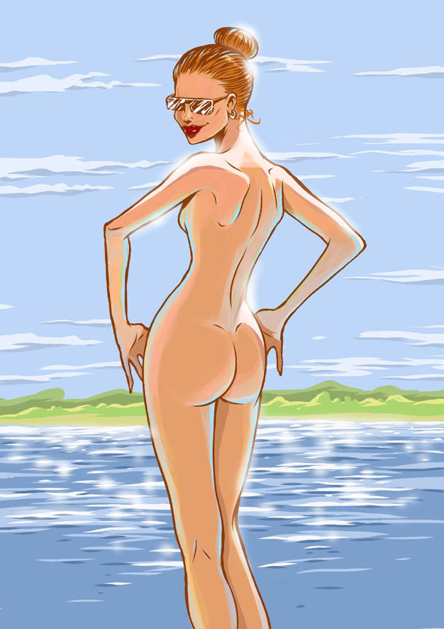 девушка на берегу