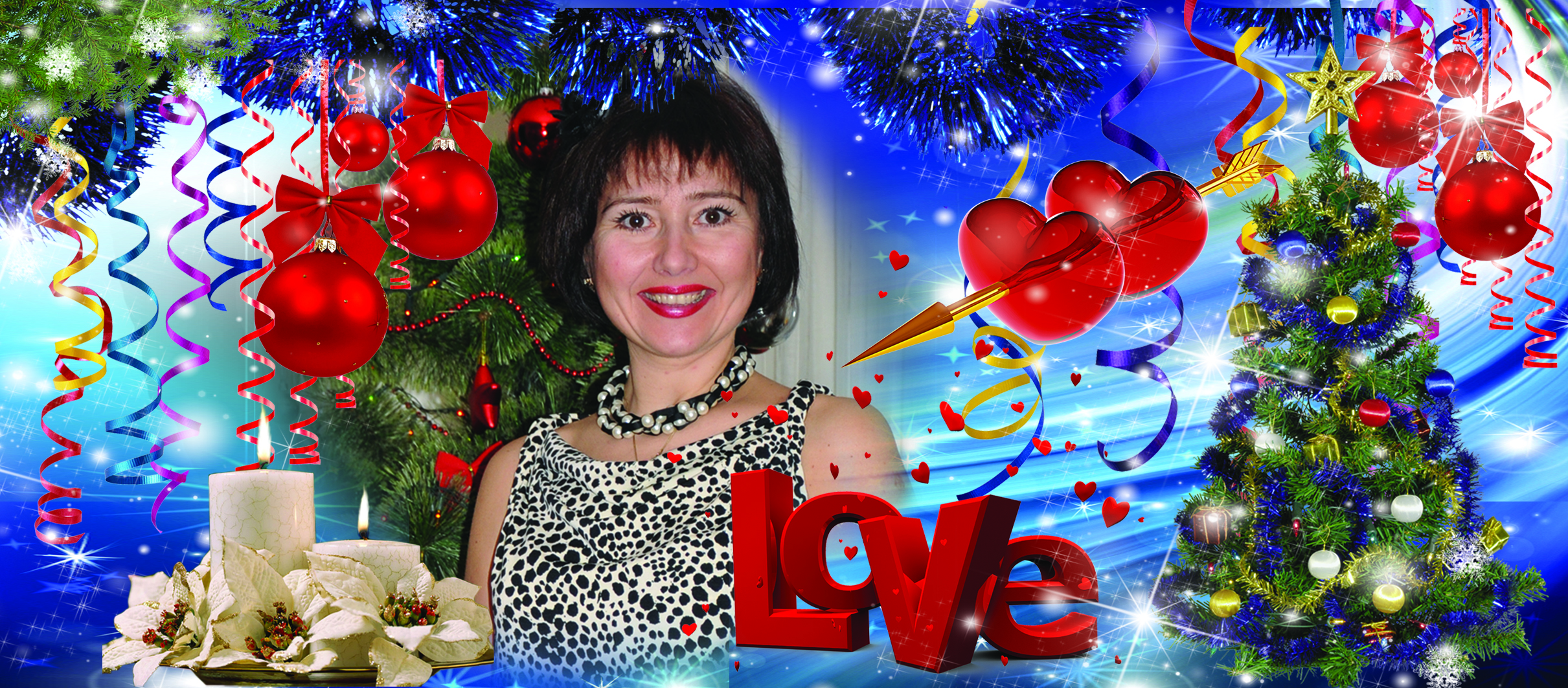 Макет для печати на чашке. Новогодний2.