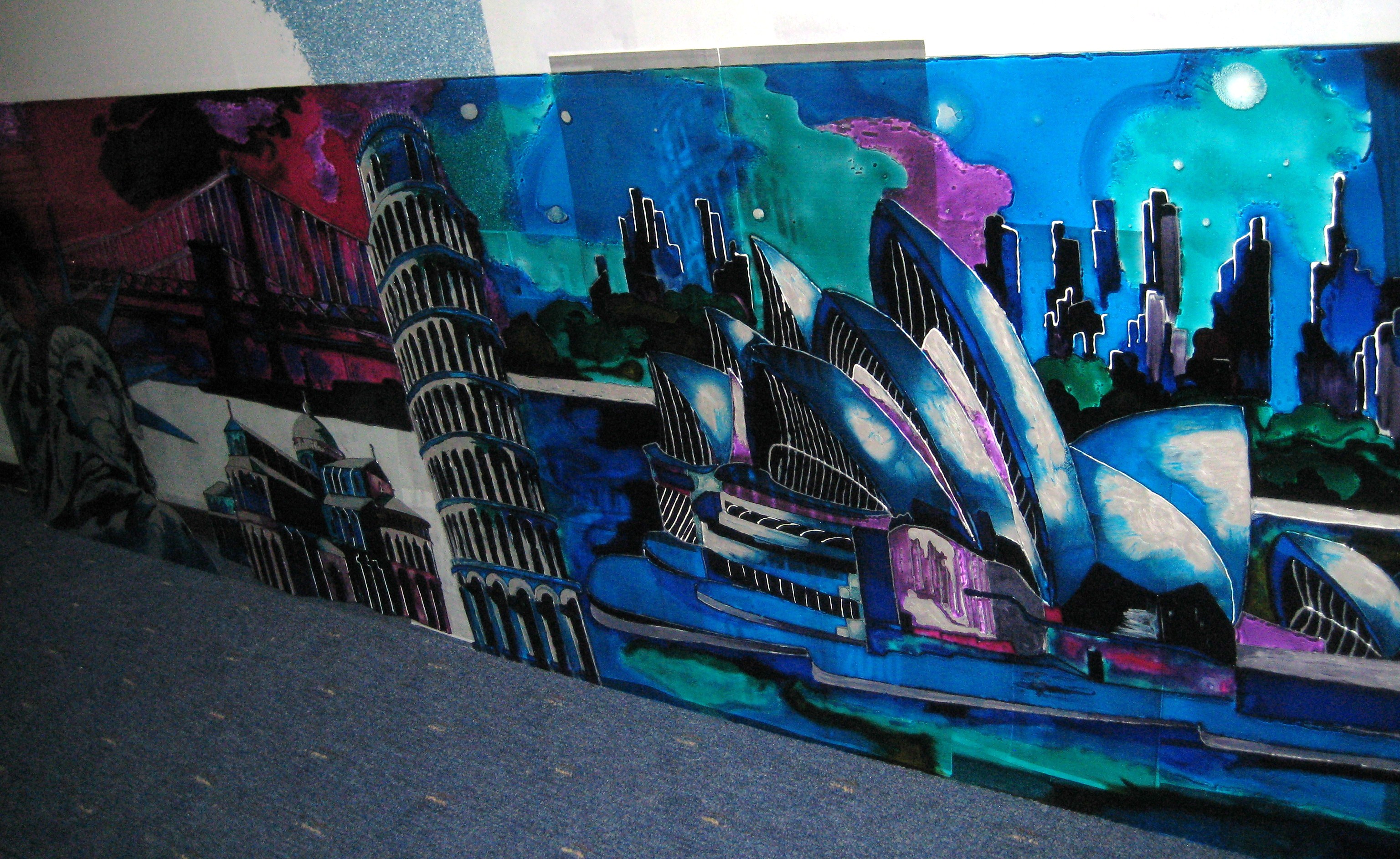 Чудеса света, Витраж, роспись по стеклу