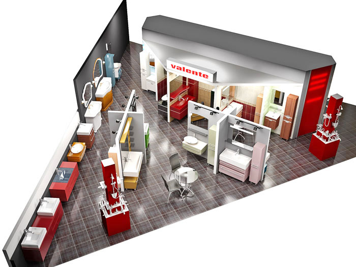 Шоу Рум мебель для ванных комнат VALENTE