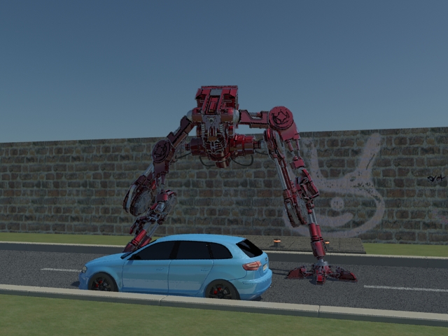 Моделирование и анимация объектов (машина и робот)