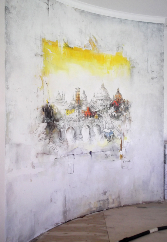 роспись стены в частном доме