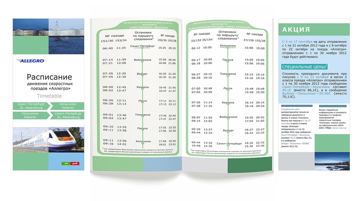 Расписание поездов Аллегро