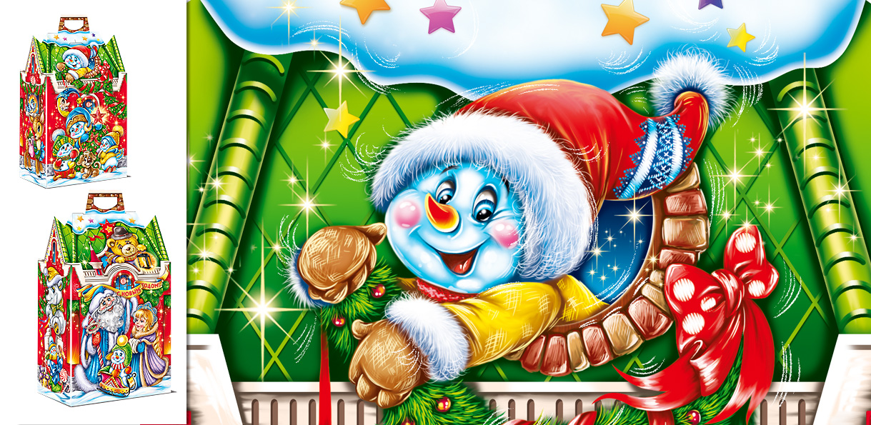 новогодняя упаковка Замок (3)