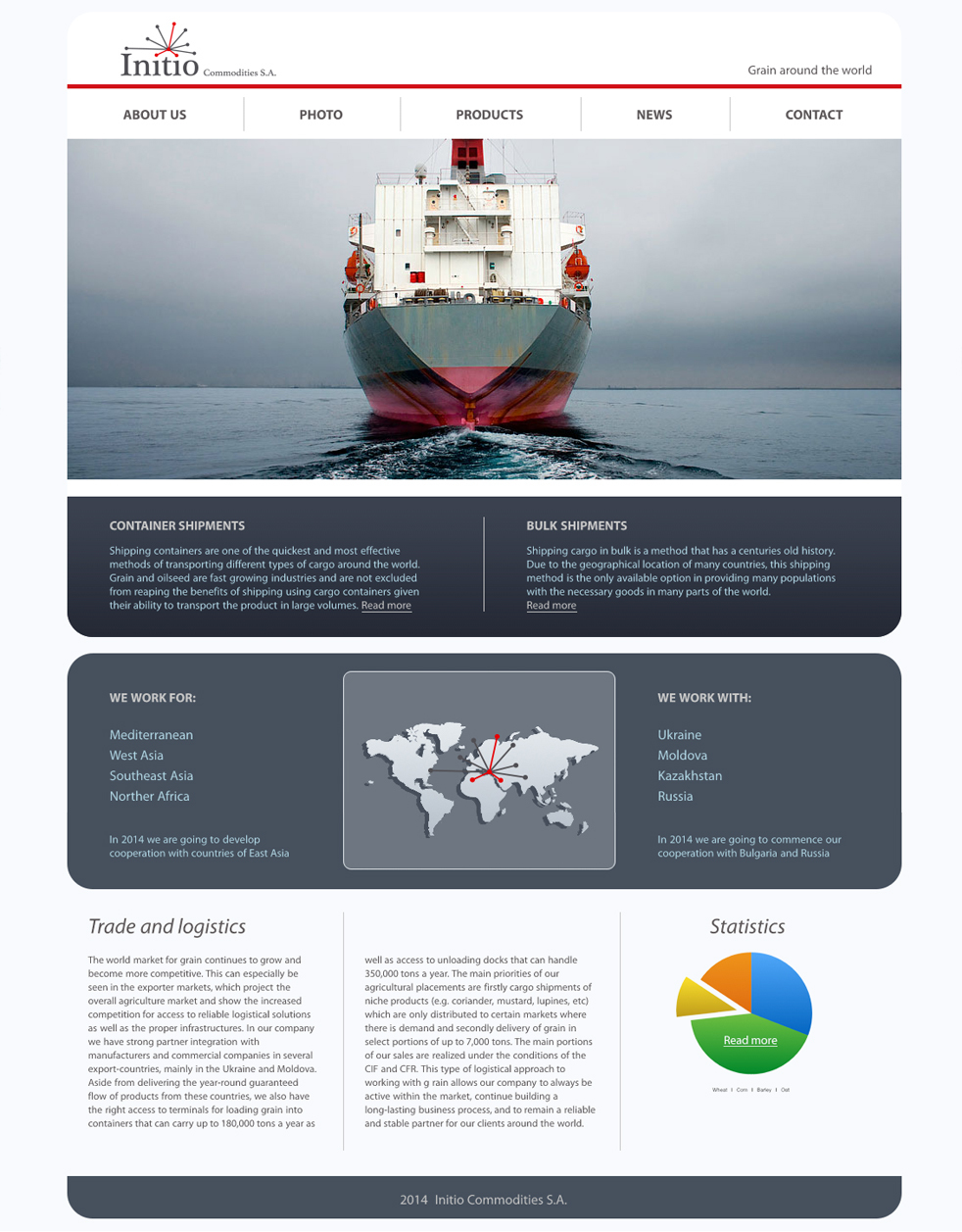Дизайн сайта судоходной компании