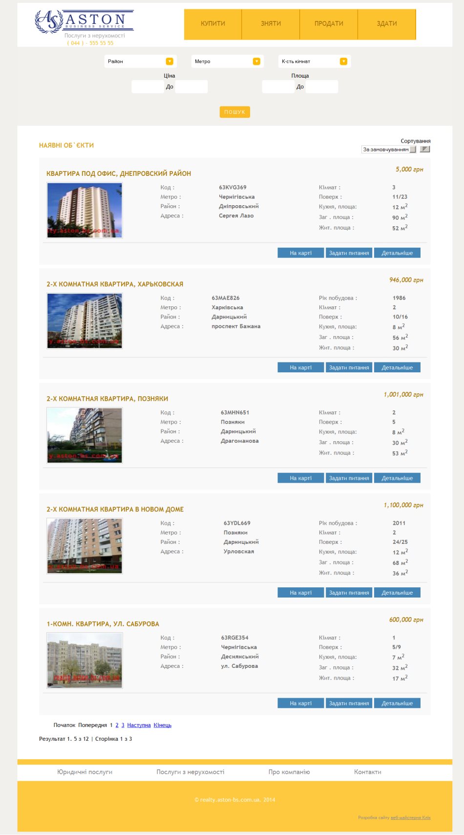 Каталог недвижимости