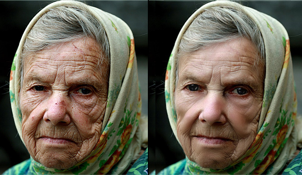 ретушь бабушки