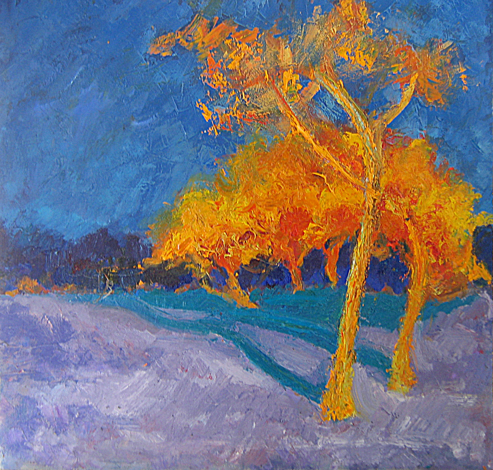 пейзаж №19 (оргалит, масло)