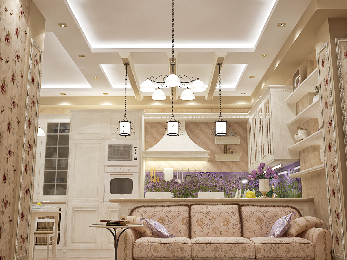 Гостиная-кухня 4