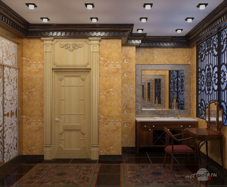 Загородный дом. Эскизное предложение. Сан. узел