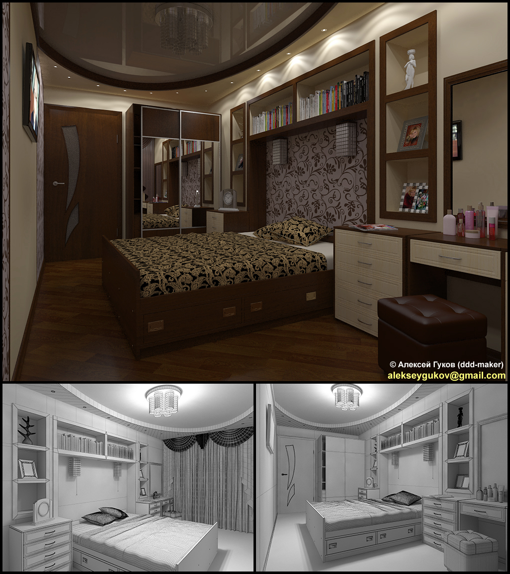 Спальня визуализация 8