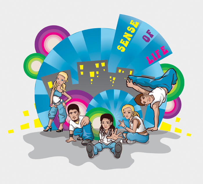 Плакат для танцевального коллектива "Sense of Life"