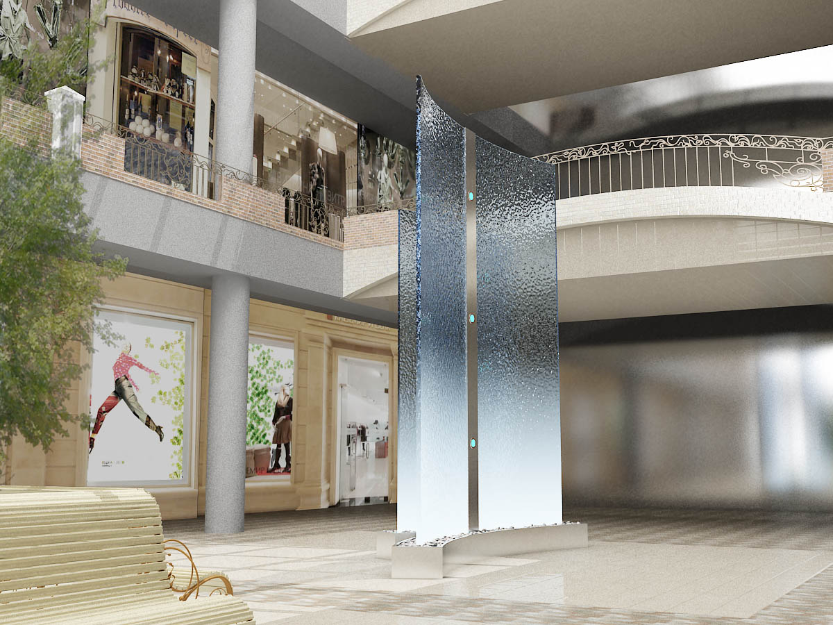 экспозиция в атриуме гипермаркета типа лидо "ЗАМОК"