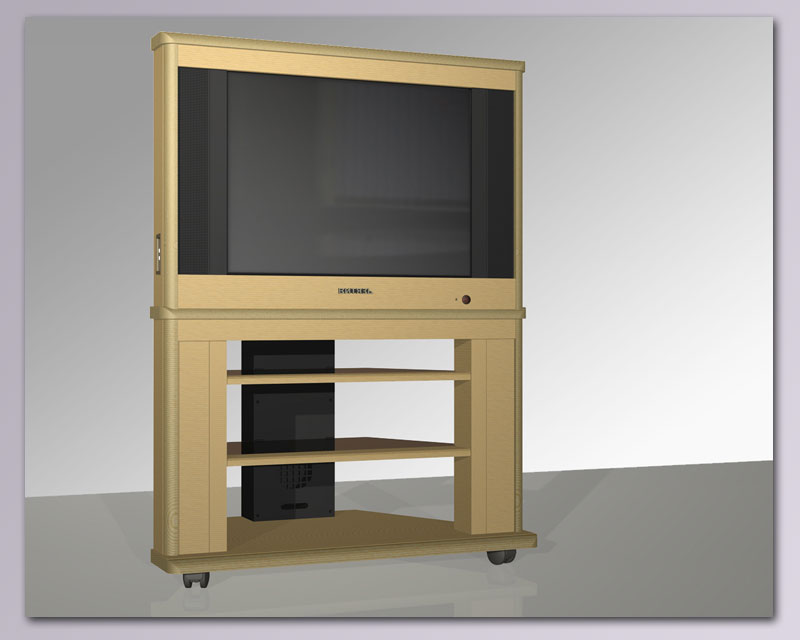 Телевизор с экраном кинескопа 29" в корпусе из дерева (2005 г.)