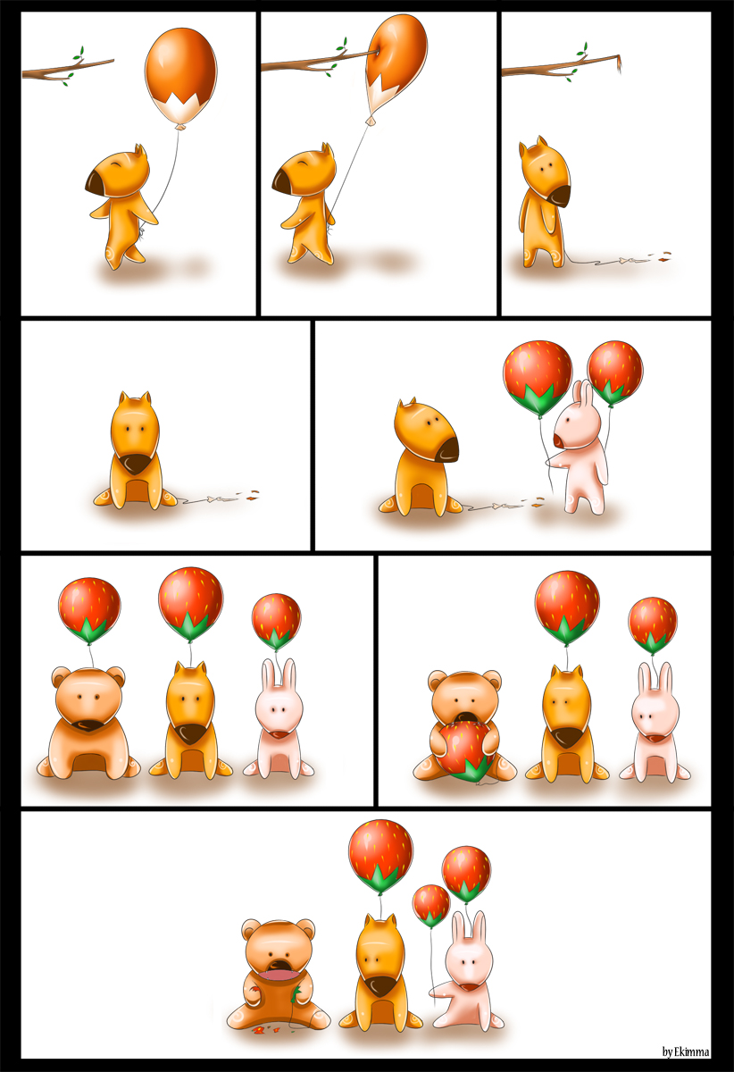 Сообщество клубничек или Заяц с "таблетками"