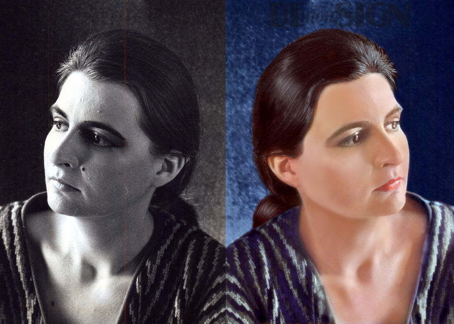 восстановление ч/б фото