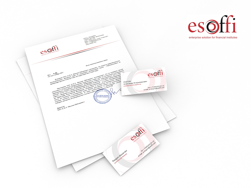 фирстиль и логотип компании "Esoffi"