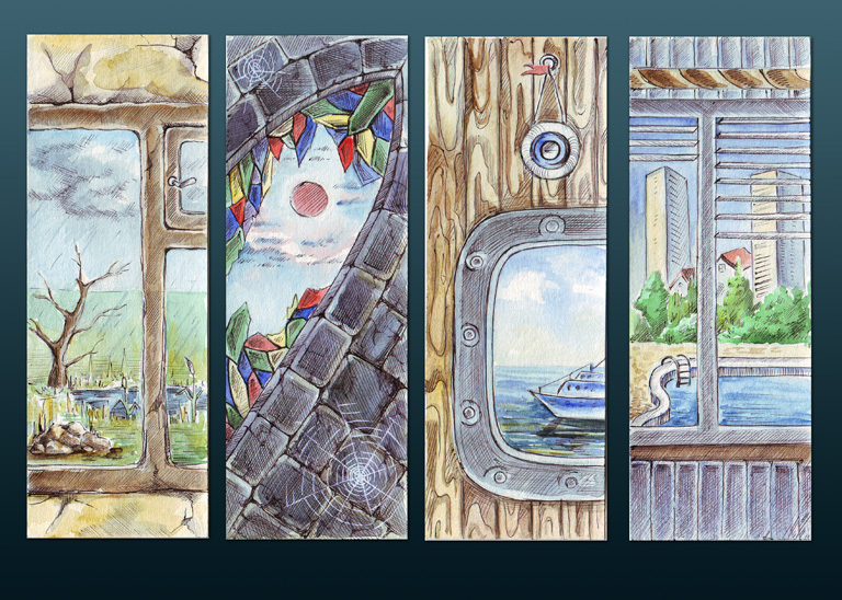 Серия закладок "Окна"