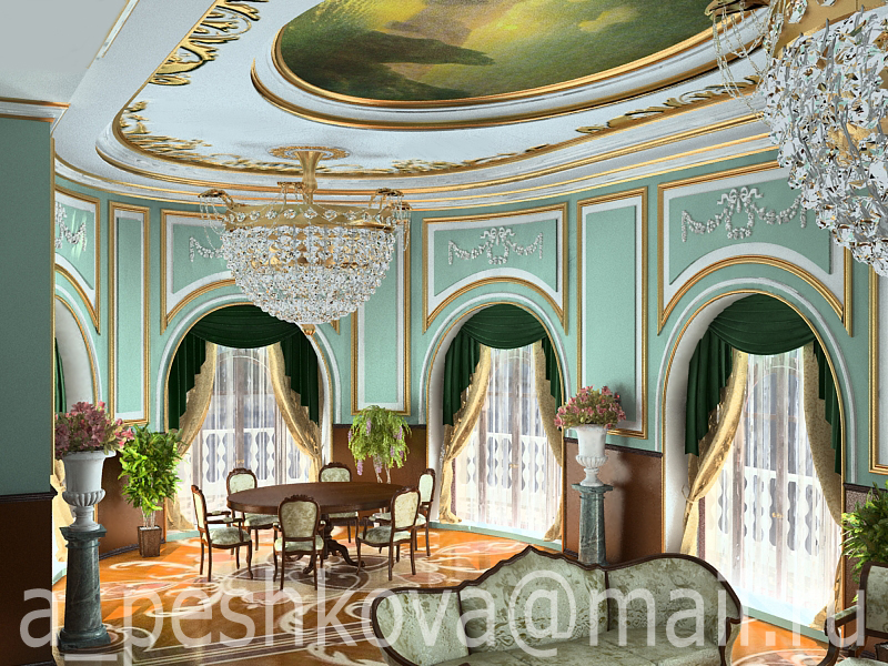 Интерьер, 3D-Max, Vray, Photoshop