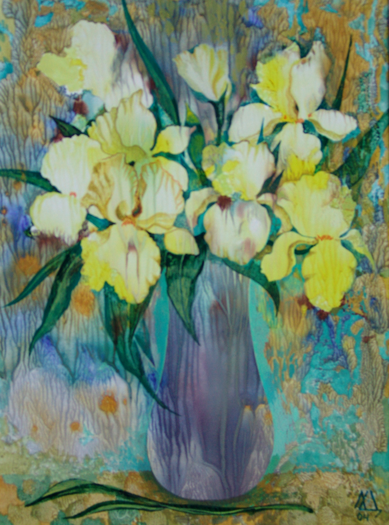 Ирисы "Абхазия"  монотипия