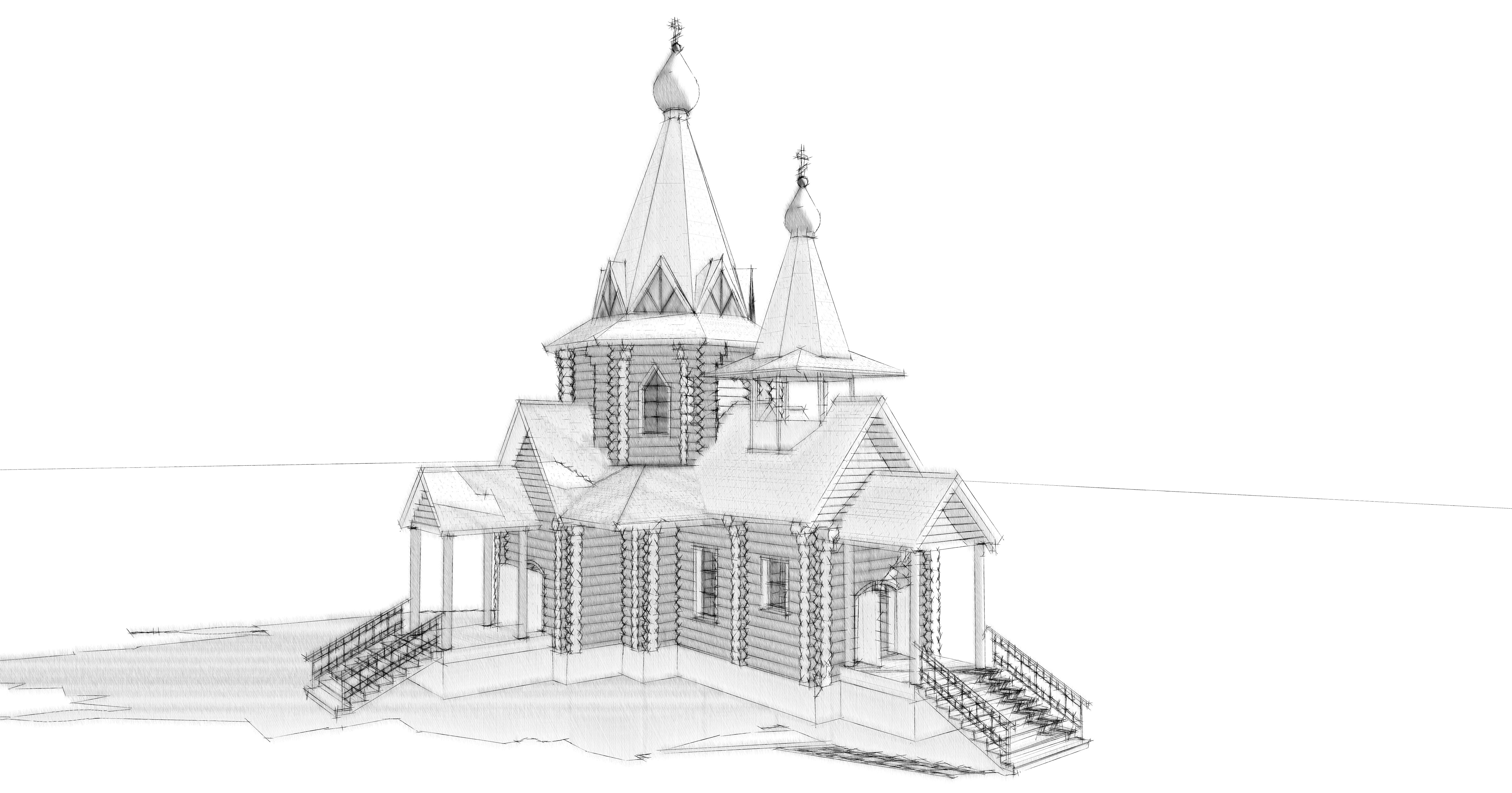 3D модель храма, г.Москва