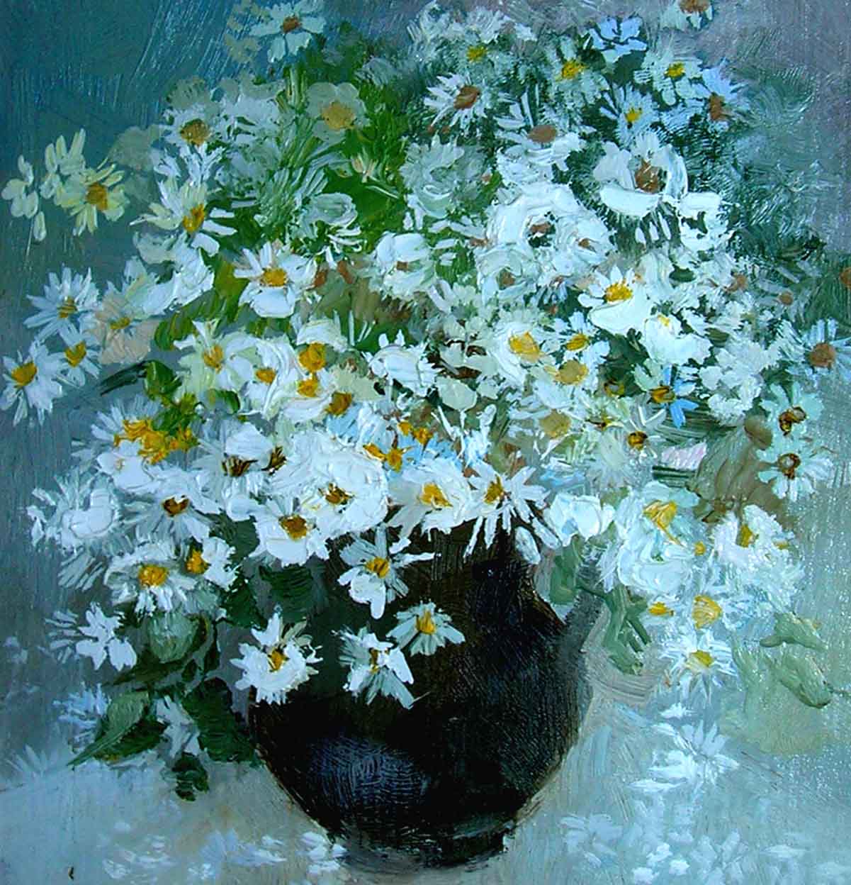 подаренные ромашки