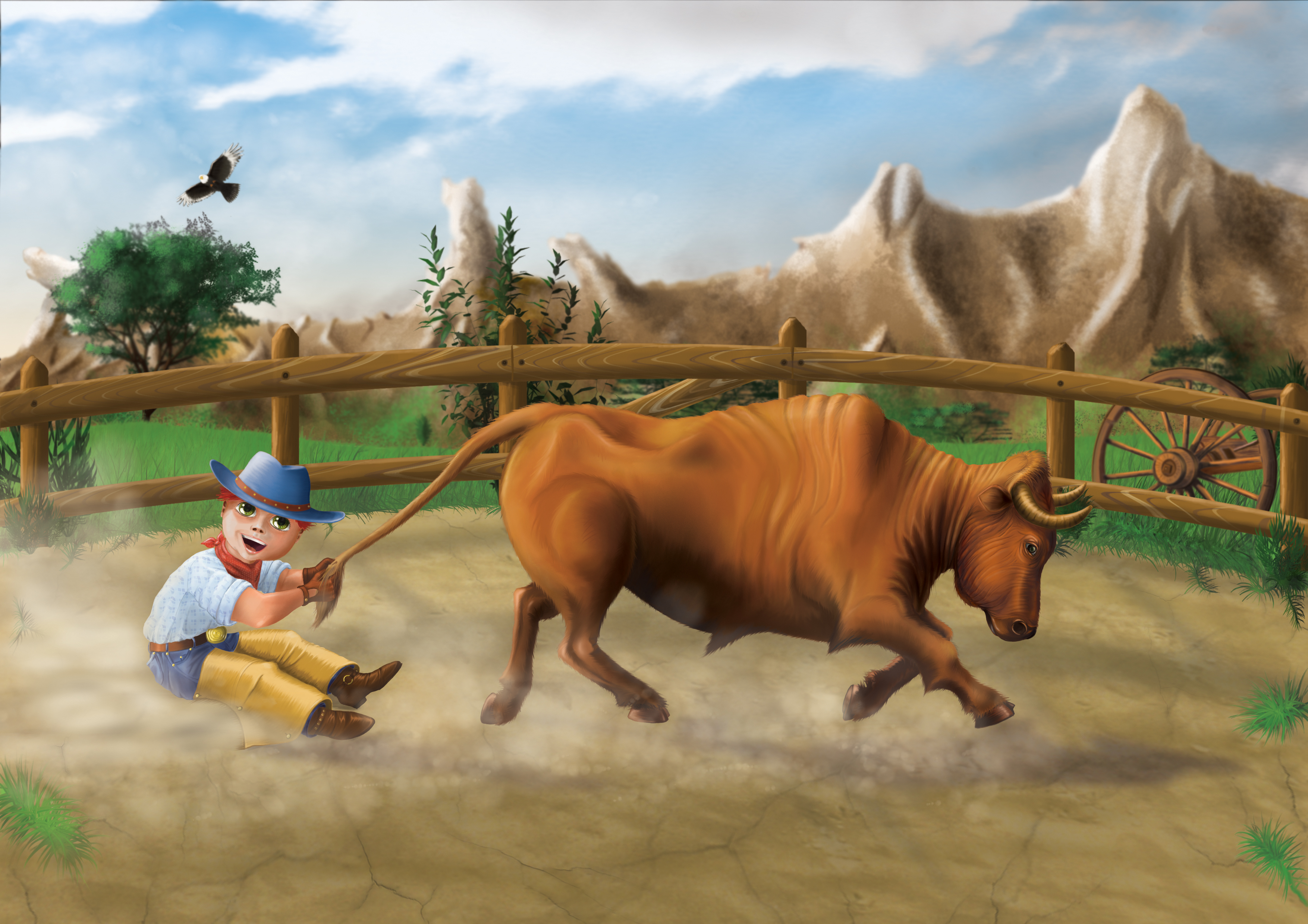 Мальчик с быком