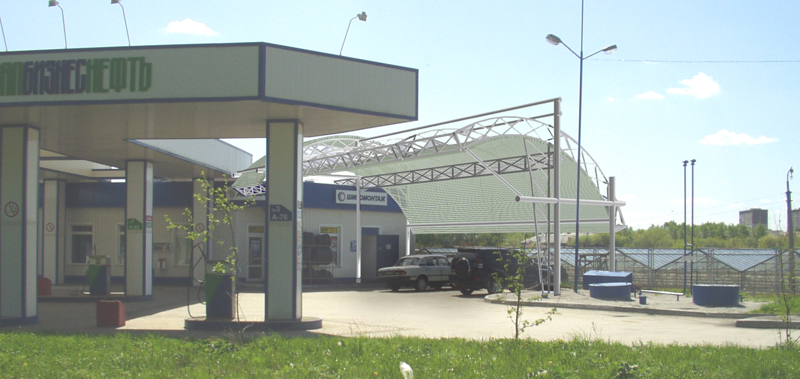 Навес на заправке