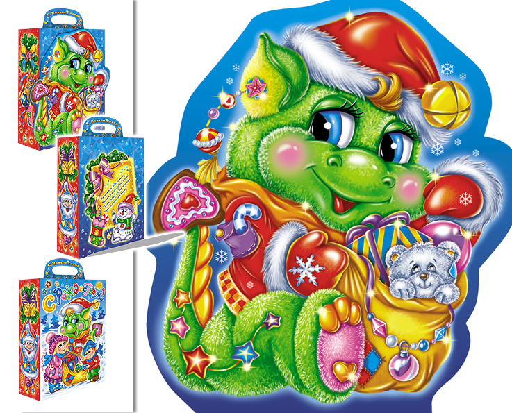 новогодняя упаковка Дракоша-пушистик (1)