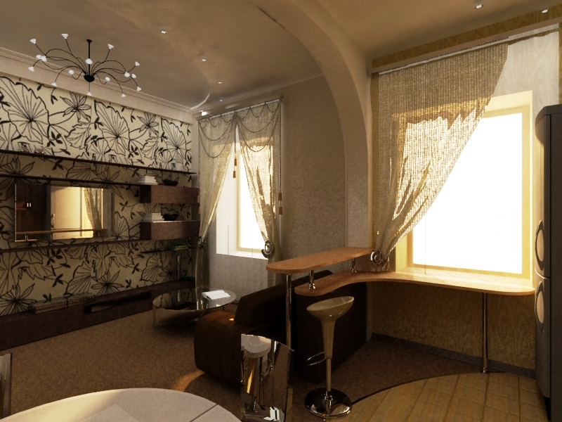 кухня-гостиная в "сталинке"