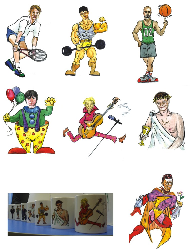 шаржи на кружки