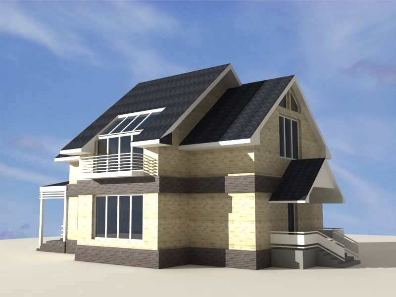 эскиз визуализация -частный жилой дом