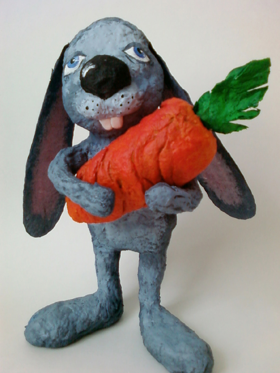 Кролик, папье-маше (вата)