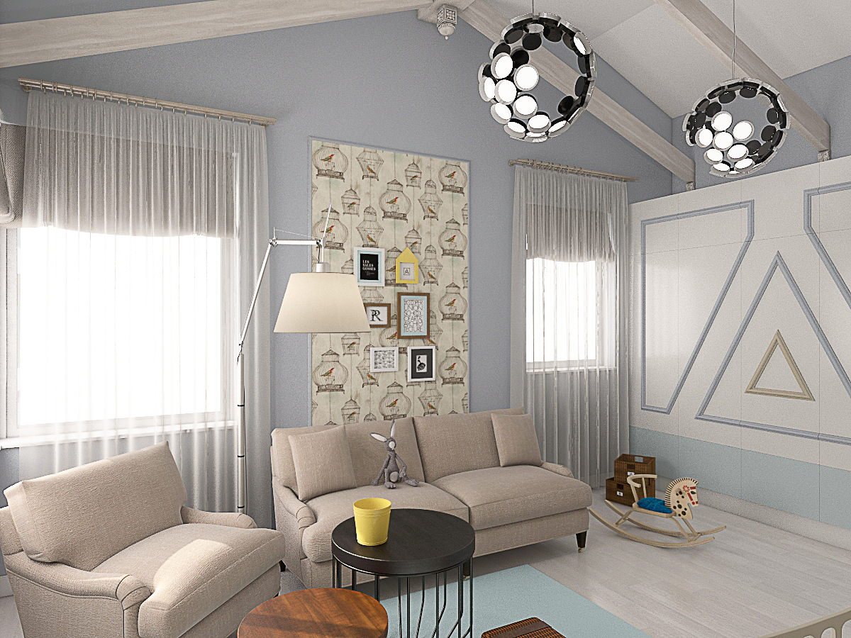 загородный дом в стиле эклектика