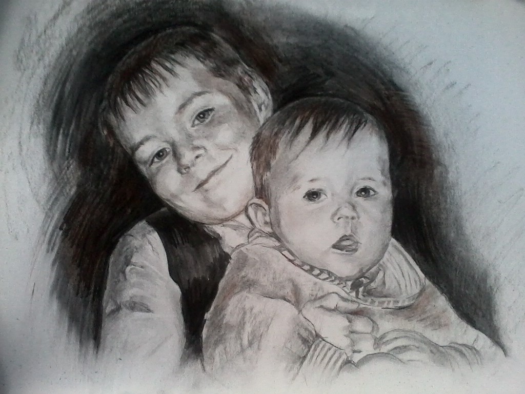 Портрет (бумага, уголь)