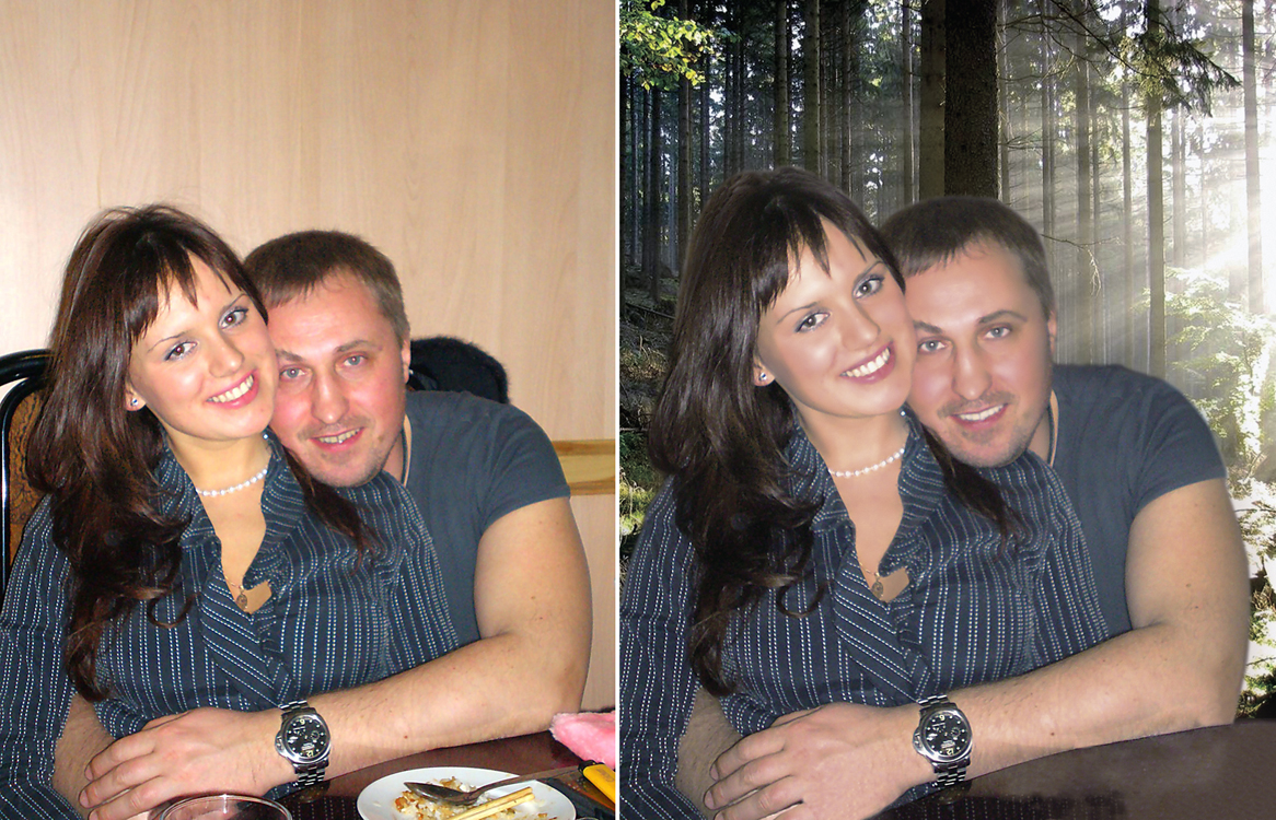 Замена фона