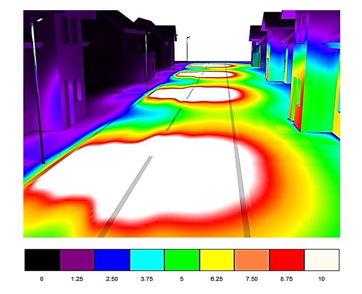 Светотехнический расчет уличного освещения