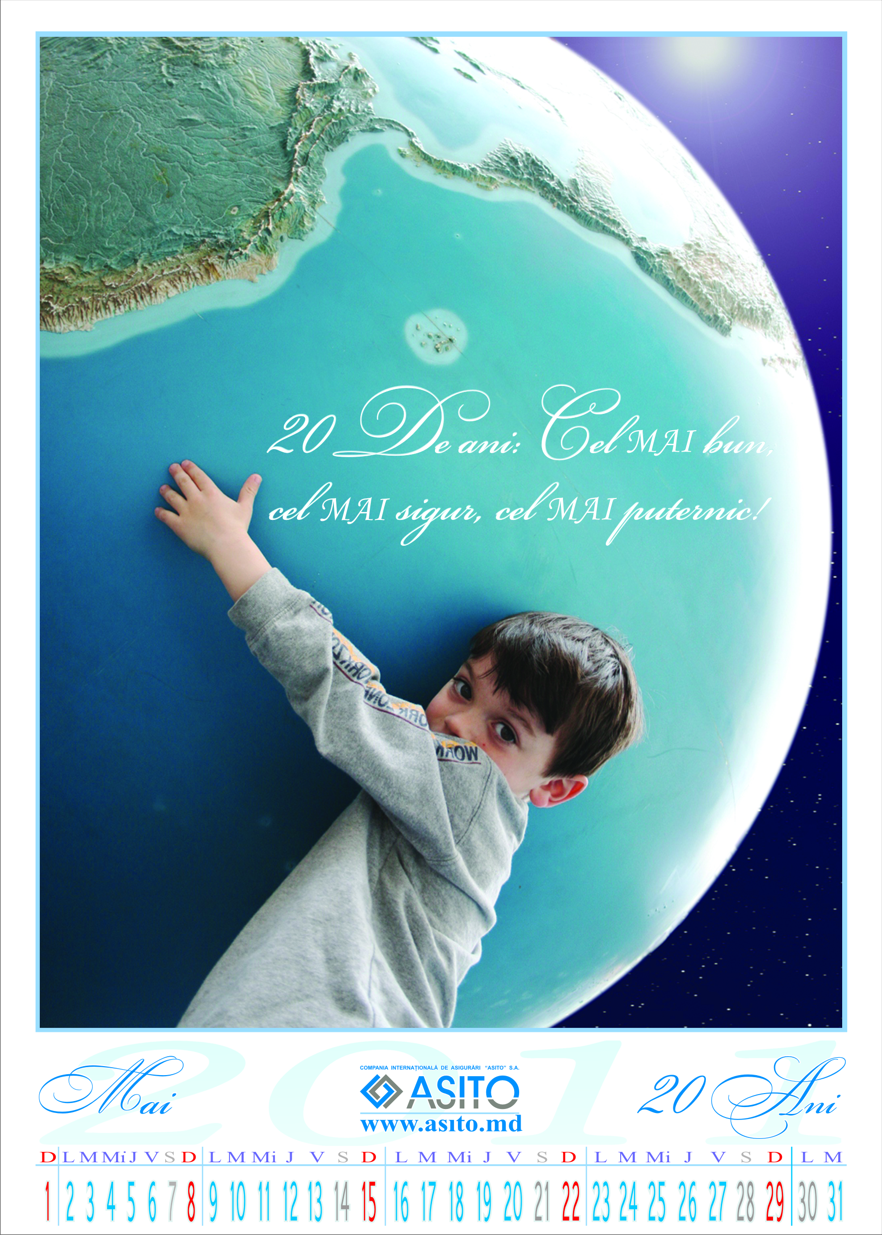 Страница календаря на 2011год. Для страховой компании. Май