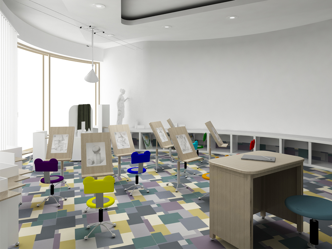 детский кружок, класс рисунка